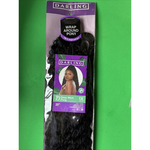 Other - Darling Wrap Around Pony Deep Wave Pony 20inch #1B Black